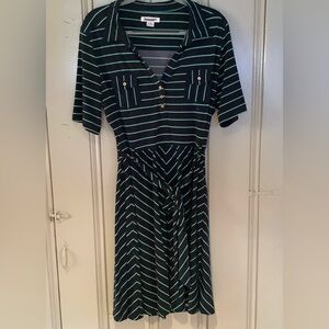 Women’s shirt sleeve striped dress